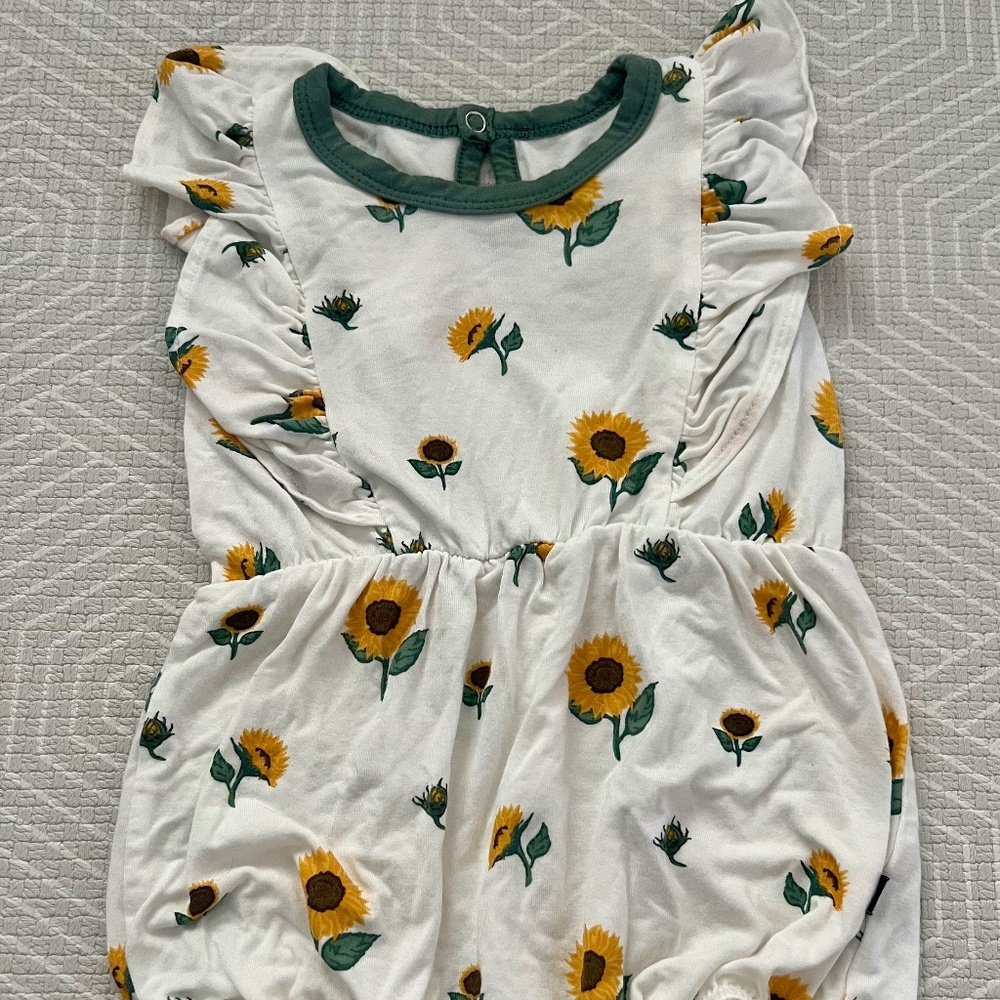Kyte Baby Bubble Romper Sunflower 6-12 mo